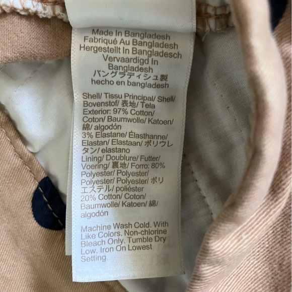 J. CREW Tan and Navy Polka Dot Mid Rise Chinos Size 00 (Measure like a 2-4) - Picture 11 of 11